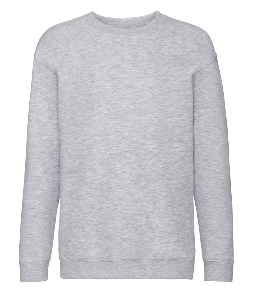 Fruit of the Loom Kids Premium Drop Shoulder Sweatshirt - Heather Grey (SSE9B)