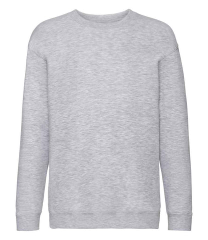 Fruit of the Loom Kids Premium Drop Shoulder Sweatshirt - Heather Grey (SSE9B)