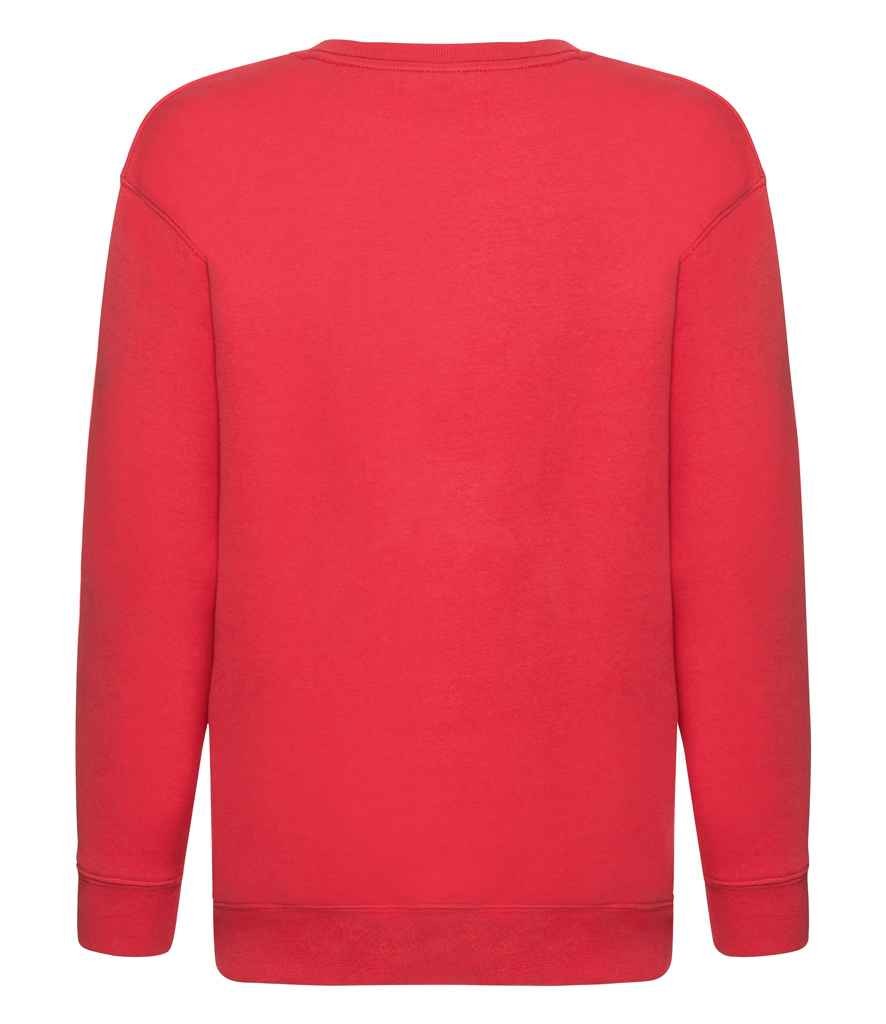 Fruit of the Loom Kids Premium Drop Shoulder Sweatshirt - Red (SSE9B)
