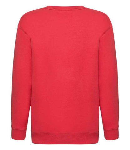 Fruit of the Loom Kids Premium Drop Shoulder Sweatshirt - Red (SSE9B)