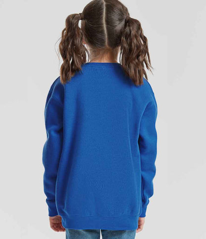 Fruit of the Loom Kids Premium Drop Shoulder Sweatshirt - Royal Blue (SSE9B)