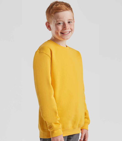 Fruit of the Loom Kids Premium Drop Shoulder Sweatshirt - Sunflower (SSE9B)
