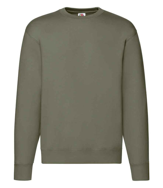 Fruit of the Loom Premium Drop Shoulder Sweatshirt - Classic Olive (SSE9)