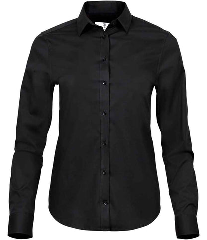 Tee Jays Ladies Stretch Luxury Long Sleeve Poplin Shirt (T4025)