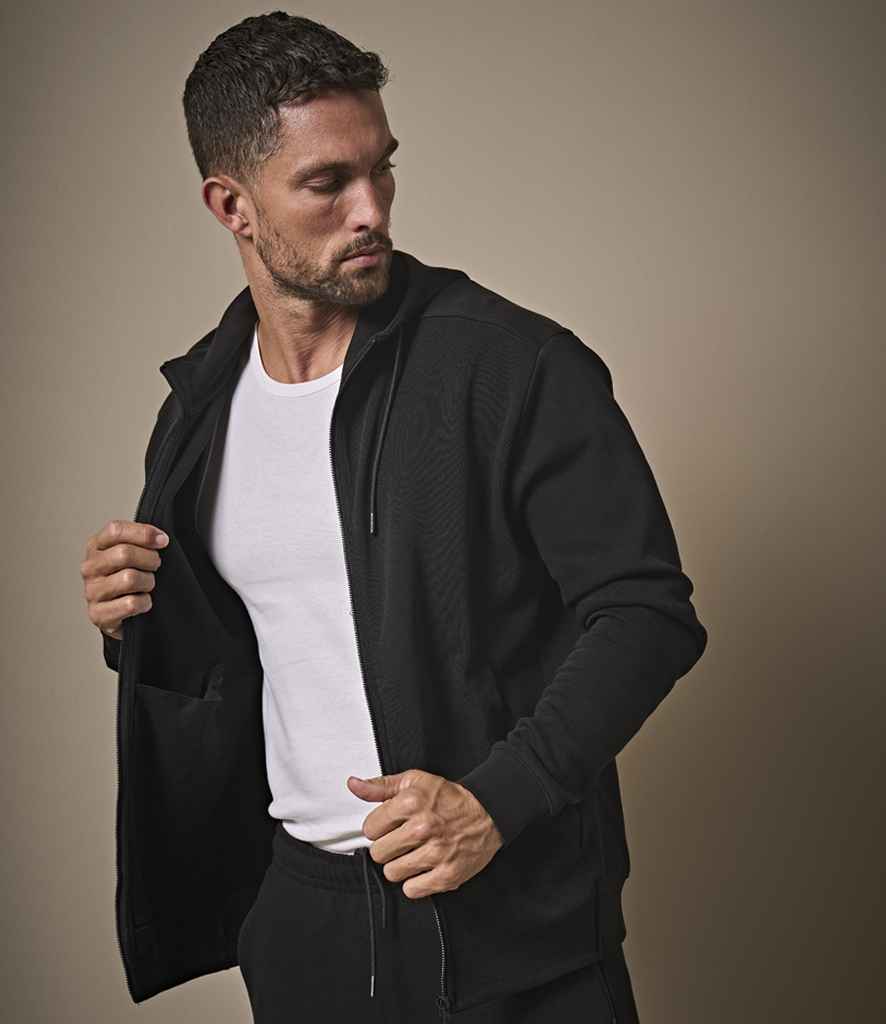 Tee Jays Ribbed Interlock Full Zip Hooded Sweatshirt (T5508)