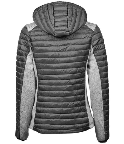 Tee Jays Ladies Crossover Hooded Padded Outdoor Jacket (T9611)