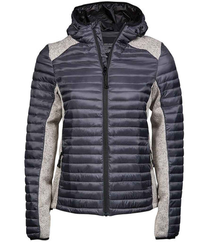 Tee Jays Ladies Crossover Hooded Padded Outdoor Jacket (T9611)