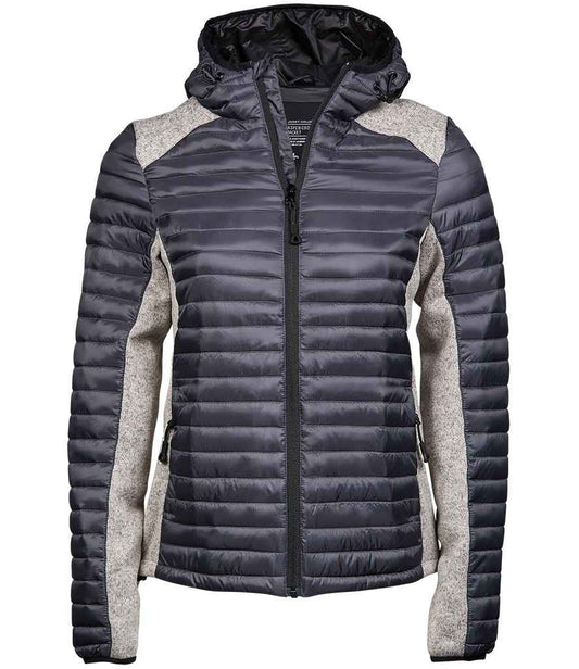 Tee Jays Ladies Crossover Hooded Padded Outdoor Jacket (T9611)
