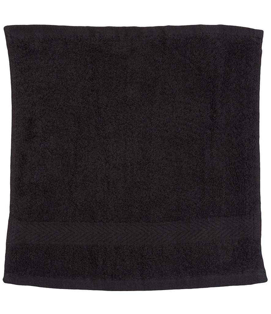 Towel City Luxury Face Cloth - Black (TC01)