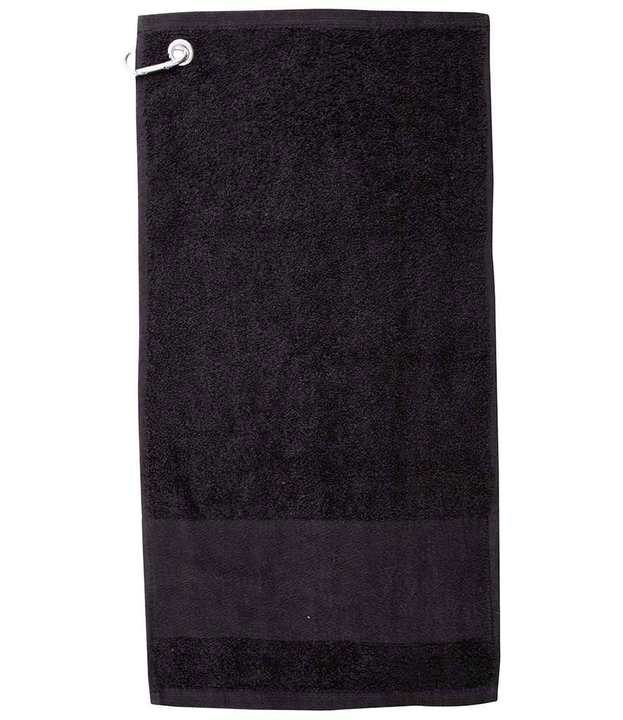 Towel City Printable Border Golf Towel - Black (TC33)