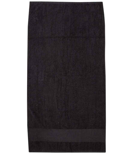 Towel City Printable Border Hand Towel - Black (TC34)