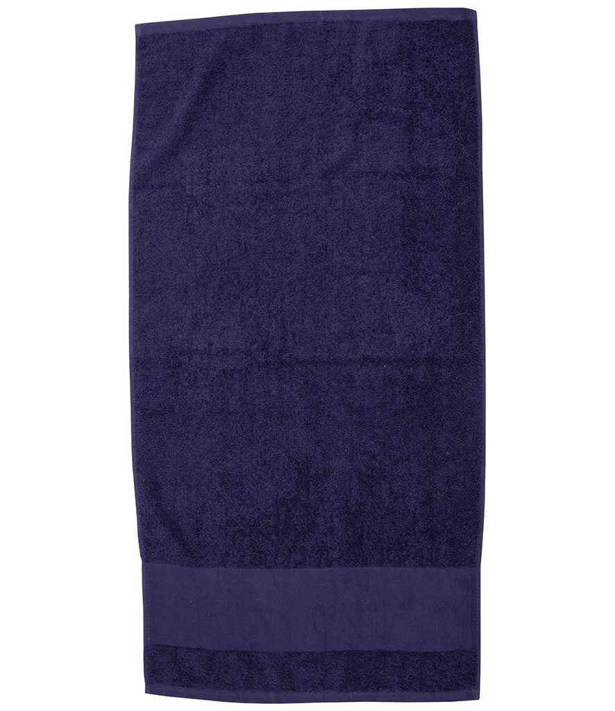 Towel City Printable Border Hand Towel - Navy (TC34)
