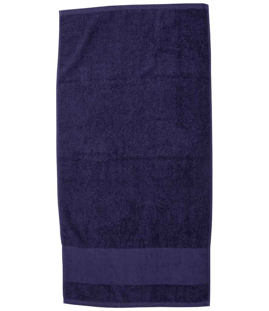 Towel City Printable Border Hand Towel - Navy (TC34)