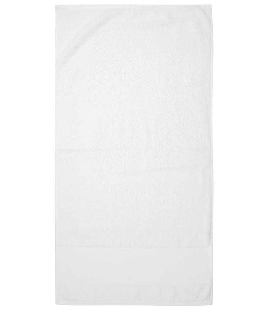 Towel City Printable Border Hand Towel - White (TC34)