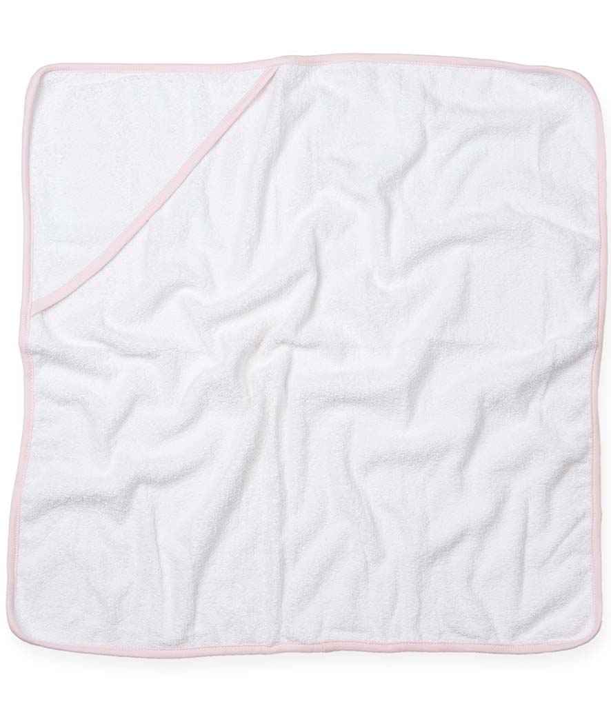 Towel City Babies Hooded Towel - White/Pink (TC36)