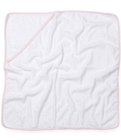 Towel City Babies Hooded Towel - White/Pink (TC36)