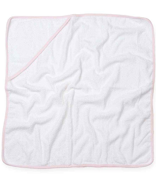 Towel City Babies Hooded Towel - White/Pink (TC36)