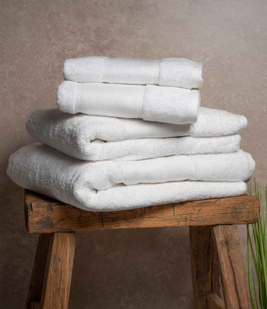 Towel City Organic Printable Border Bath Towel - White (TC504)