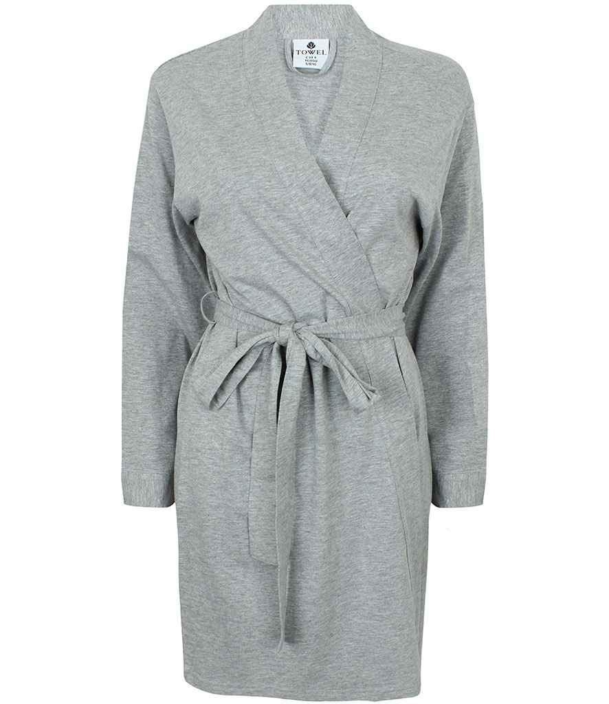 Towel City Ladies Cotton Wrap Robe - Heather Grey (TC50)