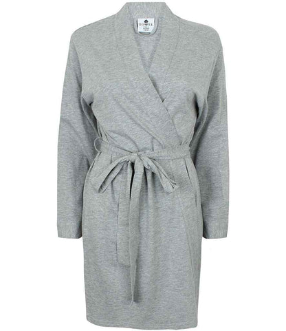 Towel City Ladies Cotton Wrap Robe - Heather Grey (TC50)