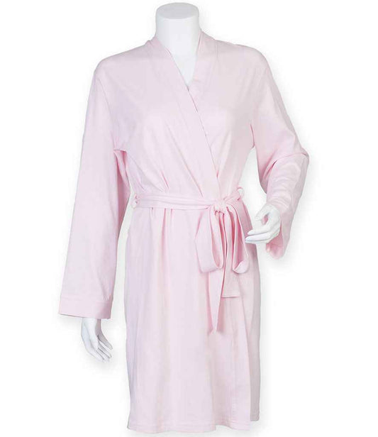 Towel City Ladies Cotton Wrap Robe - Light Pink (TC50)