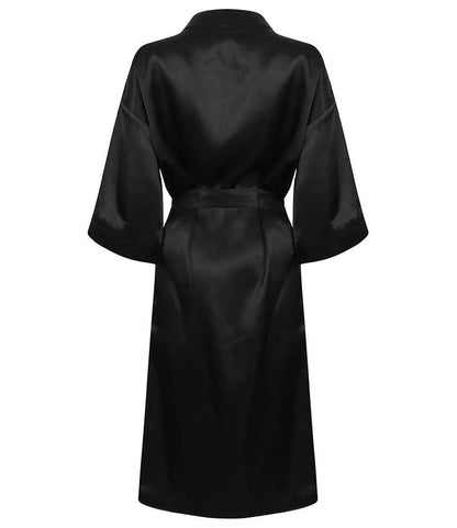 Towel City Ladies Satin Robe - Black (TC54)