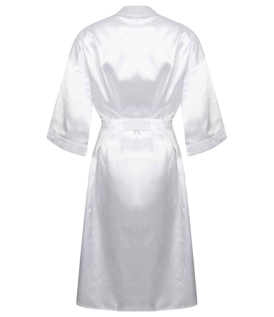 Towel City Ladies Satin Robe - White (TC54)