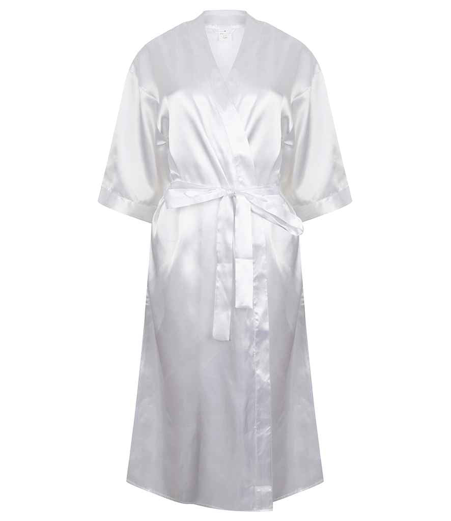 Towel City Ladies Satin Robe - White (TC54)