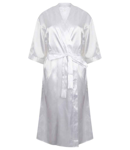 Towel City Ladies Satin Robe - White (TC54)