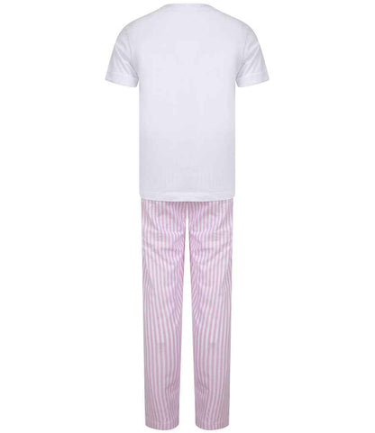 Towel City Kids Long PJ's - White/Pink (TC59)