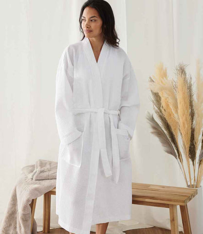 Towel City Waffle Robe - White (TC86)