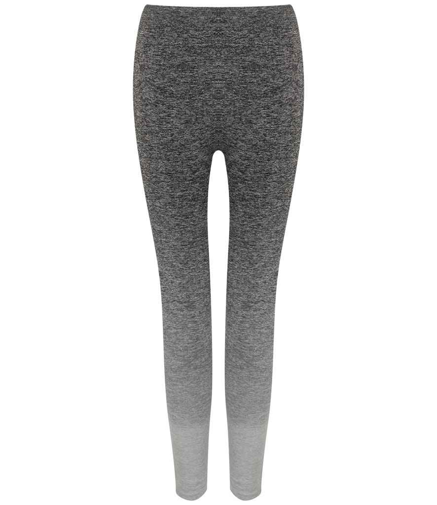 Tombo Tombo Ladies Seamless Fade Out Leggings - Dark Grey/Light Grey Marl (TL300)