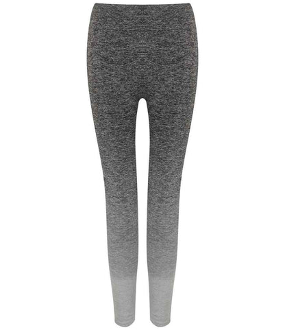 Tombo Tombo Ladies Seamless Fade Out Leggings - Dark Grey/Light Grey Marl (TL300)
