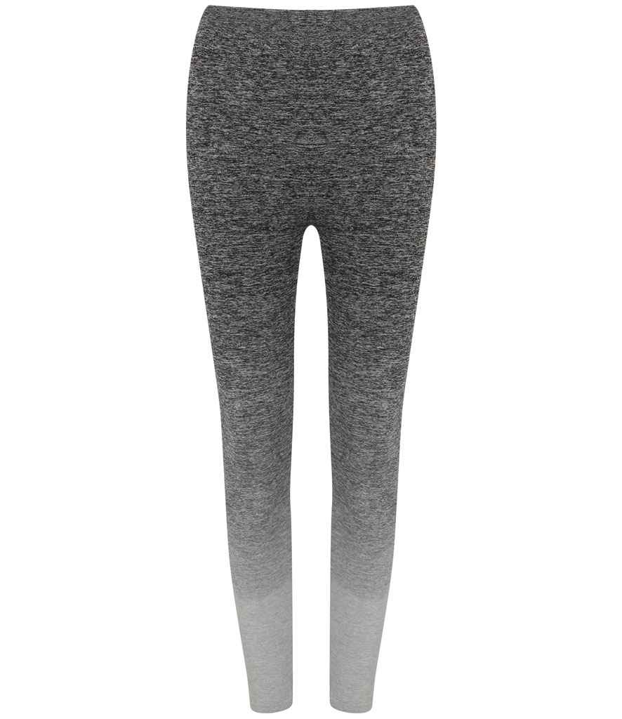 Tombo Tombo Ladies Seamless Fade Out Leggings - Dark Grey/Light Grey Marl (TL300)