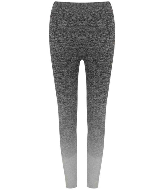 Tombo Tombo Ladies Seamless Fade Out Leggings - Dark Grey/Light Grey Marl (TL300)