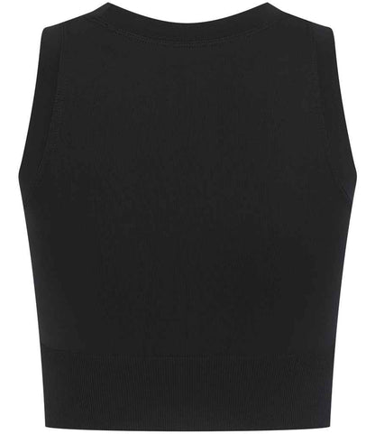 Tombo Tombo Ladies Cropped Tank Top - Black (TL332)