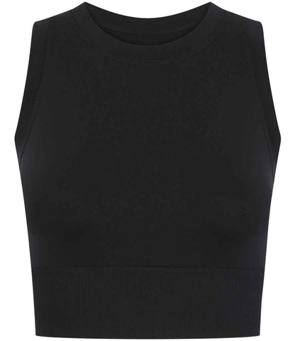 Tombo Tombo Ladies Cropped Tank Top - Black (TL332)