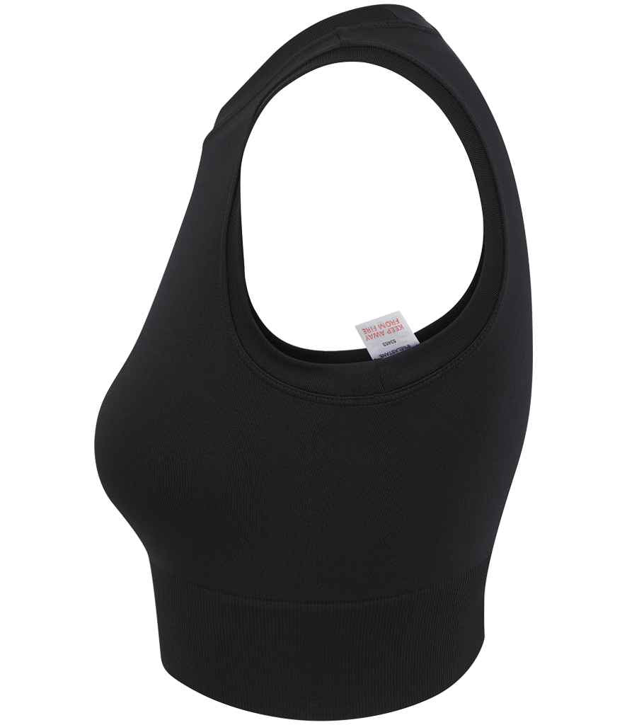 Tombo Tombo Ladies Cropped Tank Top - Black (TL332)