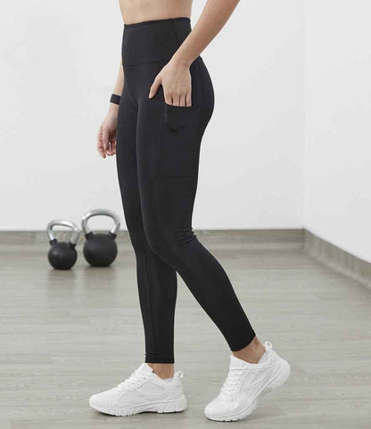 Tombo Tombo Ladies Core Pocket Leggings - Black (TL370)