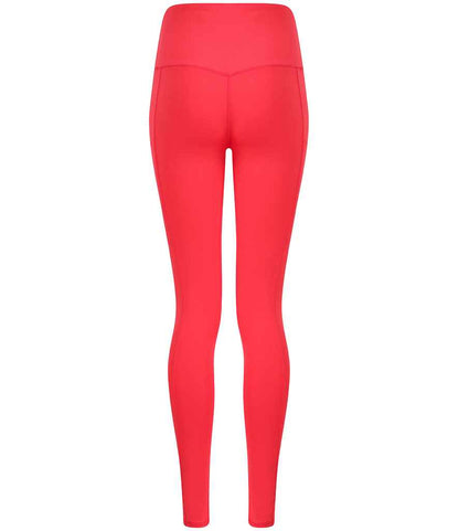 Tombo Tombo Ladies Core Pocket Leggings - Hot Coral (TL370)