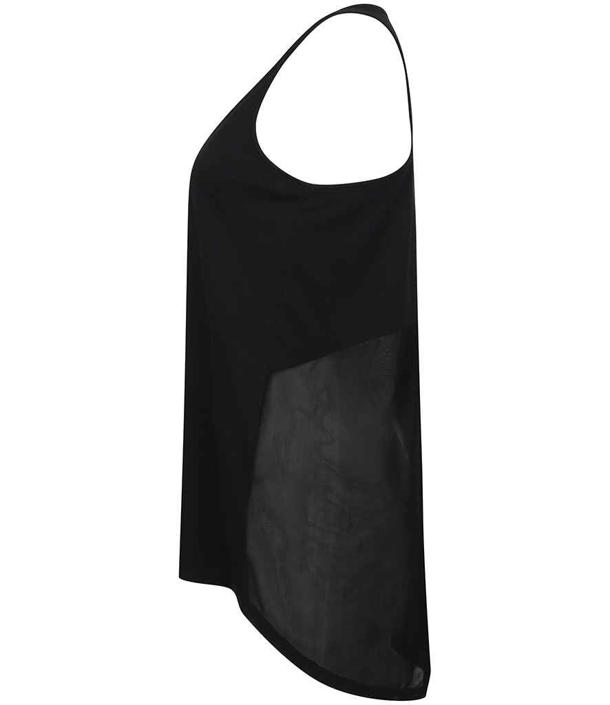 Tombo Tombo Ladies Open Back Vest - Black (TL507)