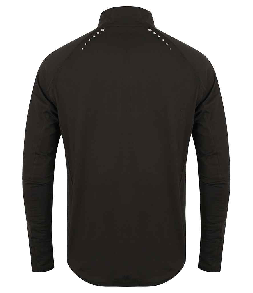 Tombo Tombo Long Sleeve Zip Neck Performance Top - Black (TL562)