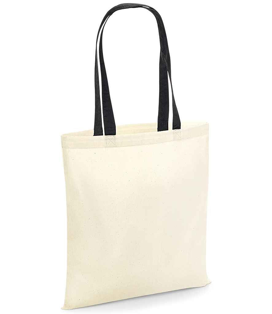 Westford Mill Bag For Life - Contrast Handles - Natural/Black (W101C)