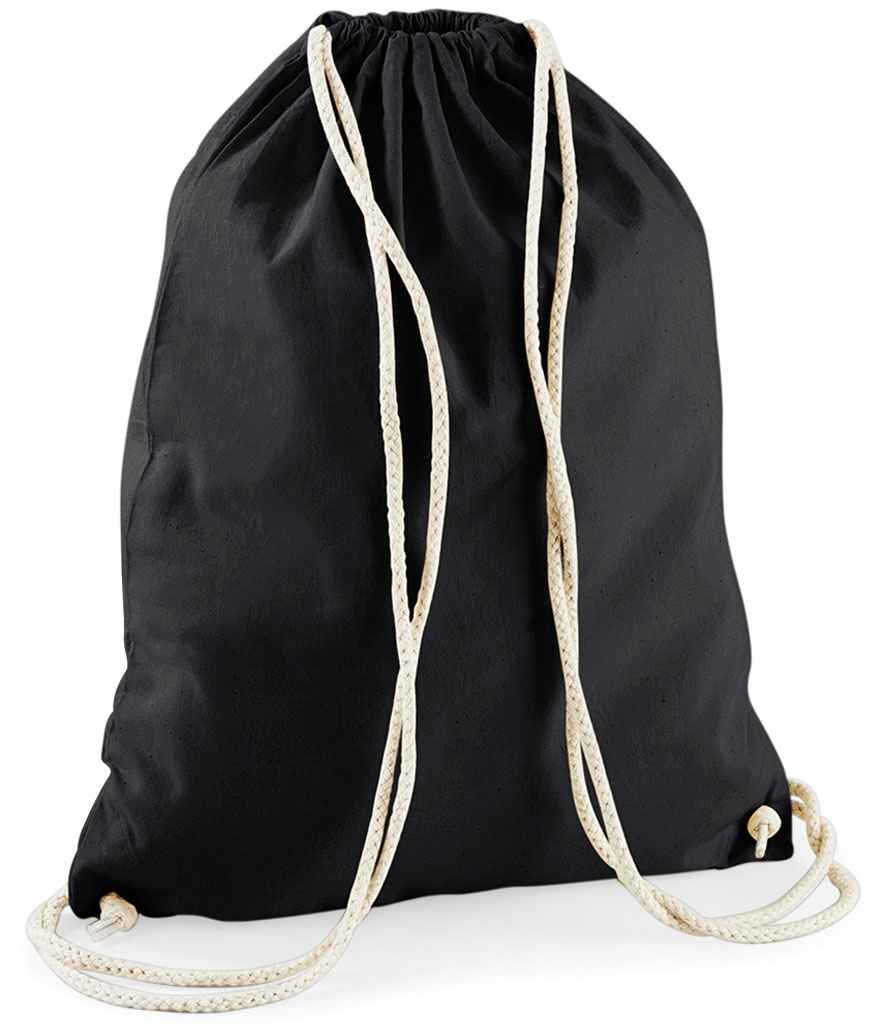 Westford Mill Cotton Gymsac - Black/Natural (W110)