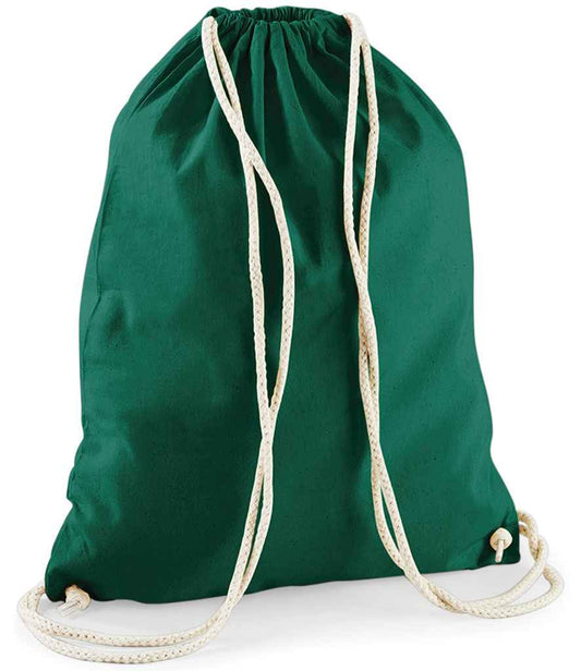 Westford Mill Cotton Gymsac - Bottle Green (W110)