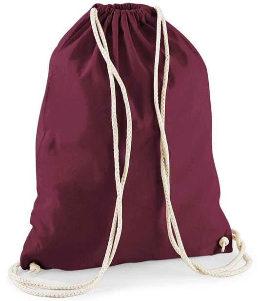 Westford Mill Cotton Gymsac - Burgundy (W110)