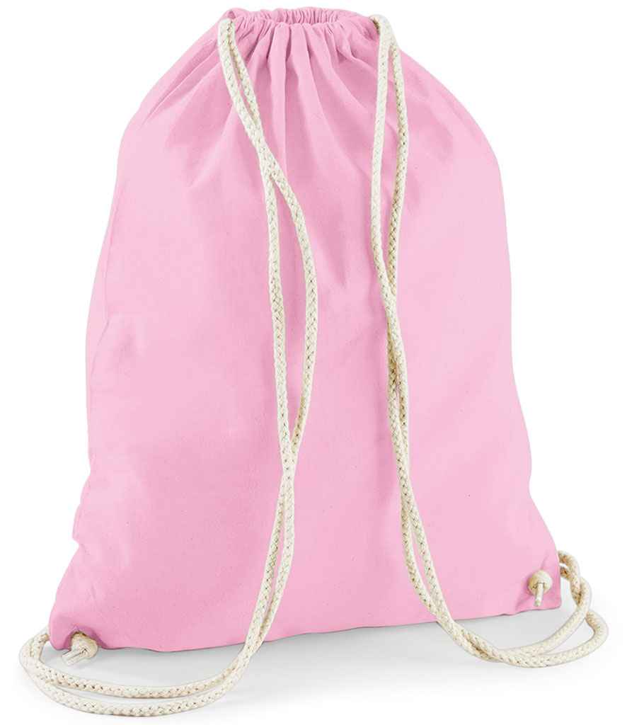 Westford Mill Cotton Gymsac - Classic Pink/White (W110)