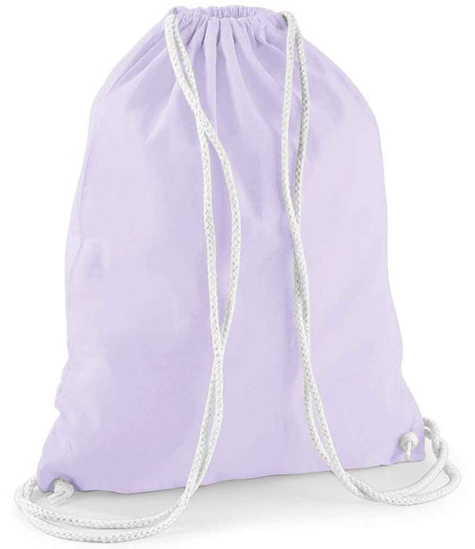 Westford Mill Cotton Gymsac - Lavender/White (W110)