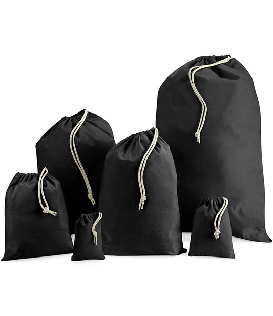 Westford Mill Cotton Stuff Bag - Black (W115)