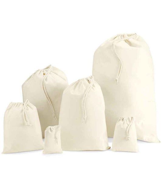 Westford Mill Cotton Stuff Bag - Natural (W115)